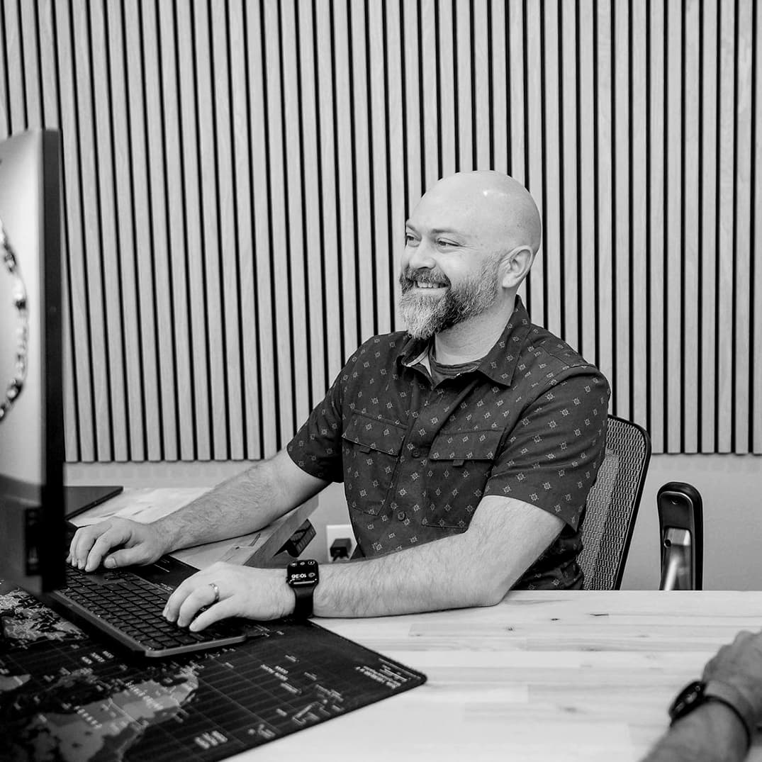 Ryan meeting with a client